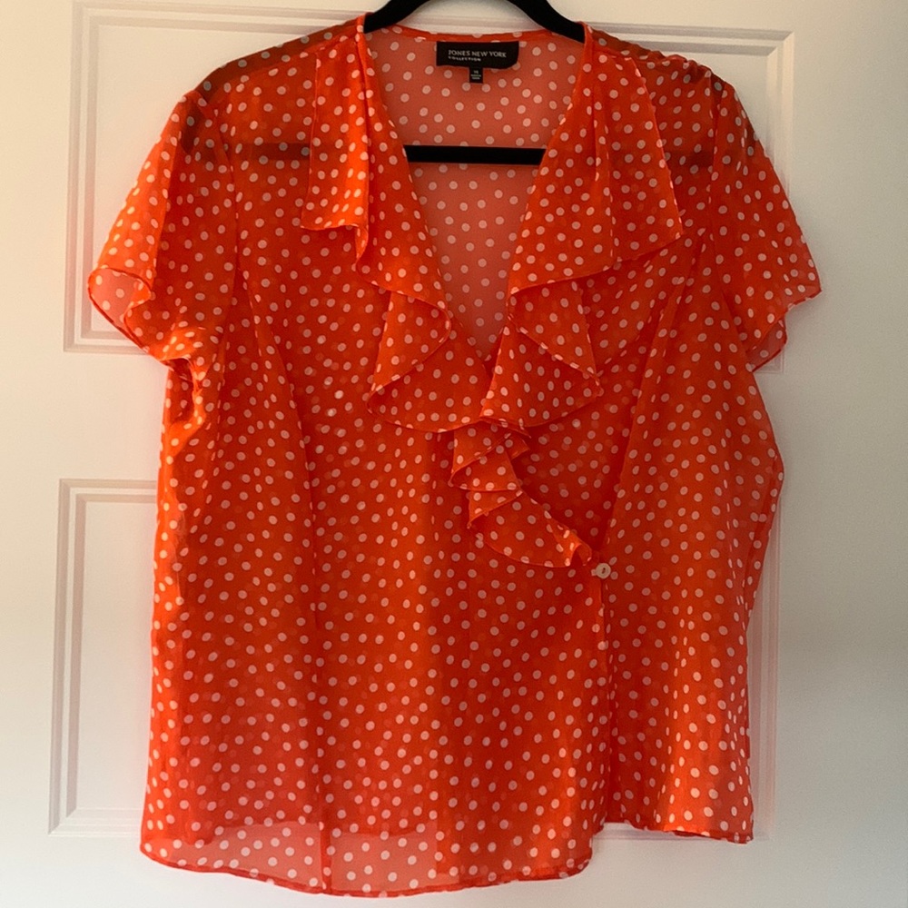 Sheer Polka Dot Blouse